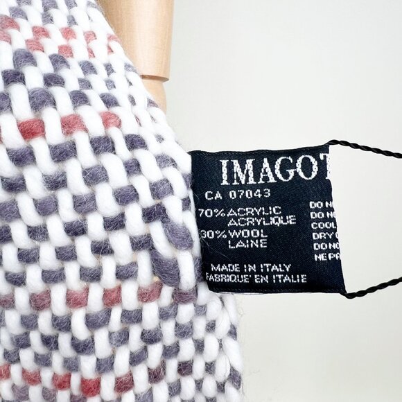 New Wool Blend Scarf Fringe Woven Christmas Gift Birthday Present European Italy - Picture 8 of 10